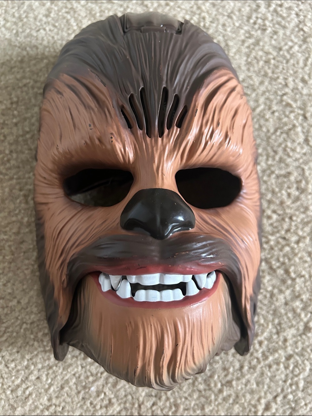 Brown Chewbacca Star Wars Halloween Mask w/Sound Lucas Film/Hasbro 2015